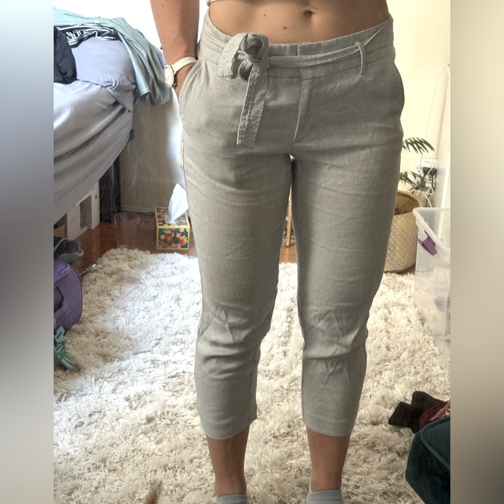 Loft Stylish Gray Cropped Pants